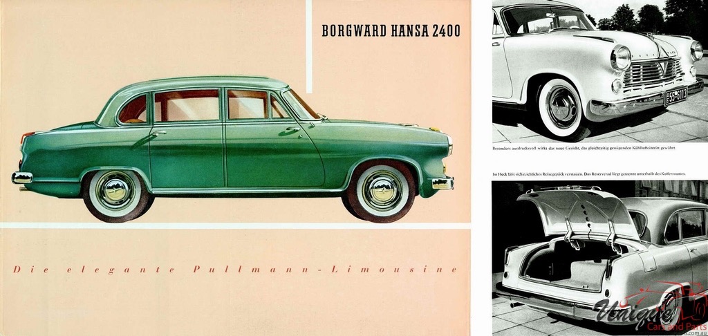 1954 Borgward Hansa 2400 Brochure Page 4
